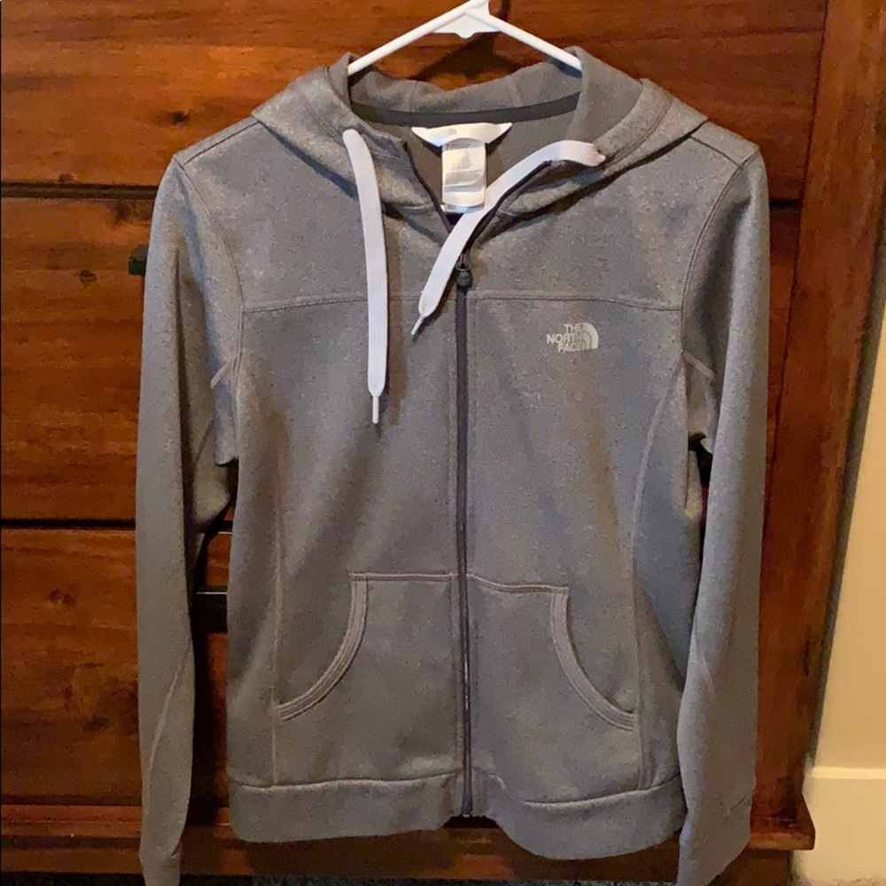 The North Face zip up hoodie.